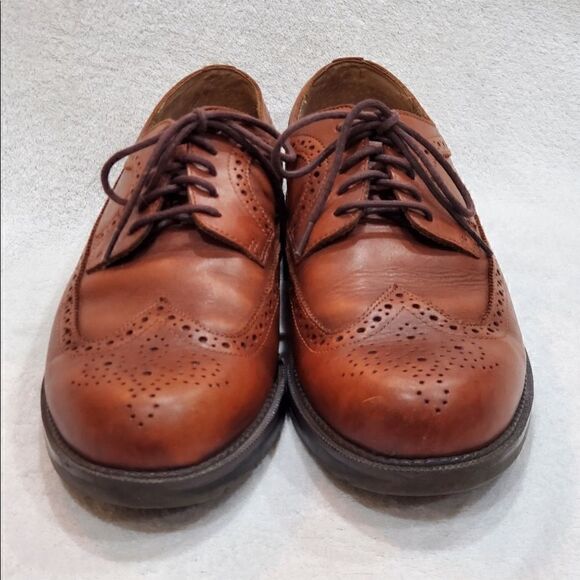 Dockers Mens Oxfords Brown Leather Wingtip Lace Up Shoes Size 10.5 M - Picture 4 of 13